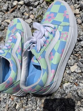 Vans Platform Checkerboard Floral Sneakers